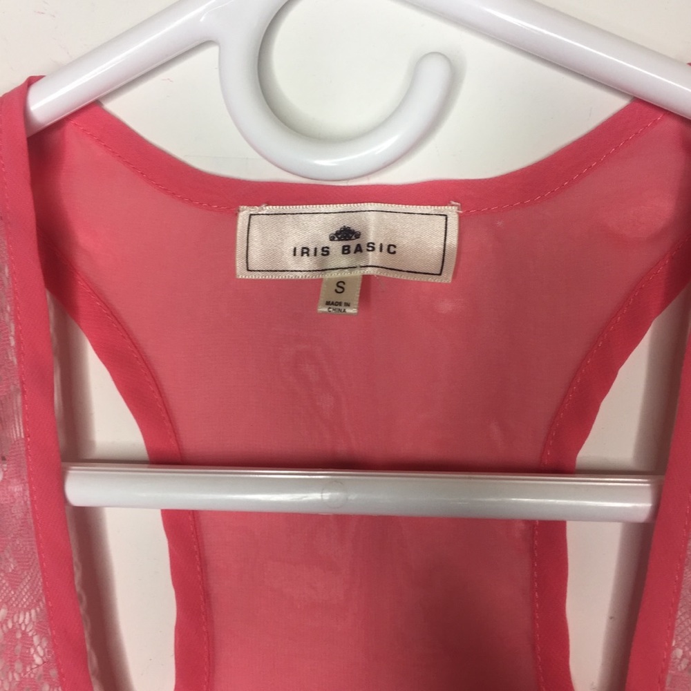 Iris Basic Small Pink Racerback Tanktop - Picture 3 of 4
